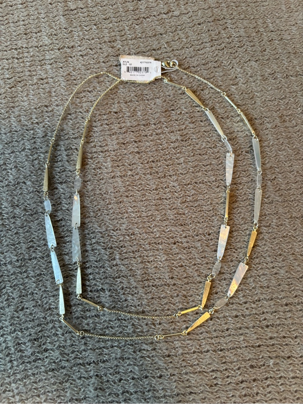 Kendra Scott Two-Tone Bar Station Necklace - Gold